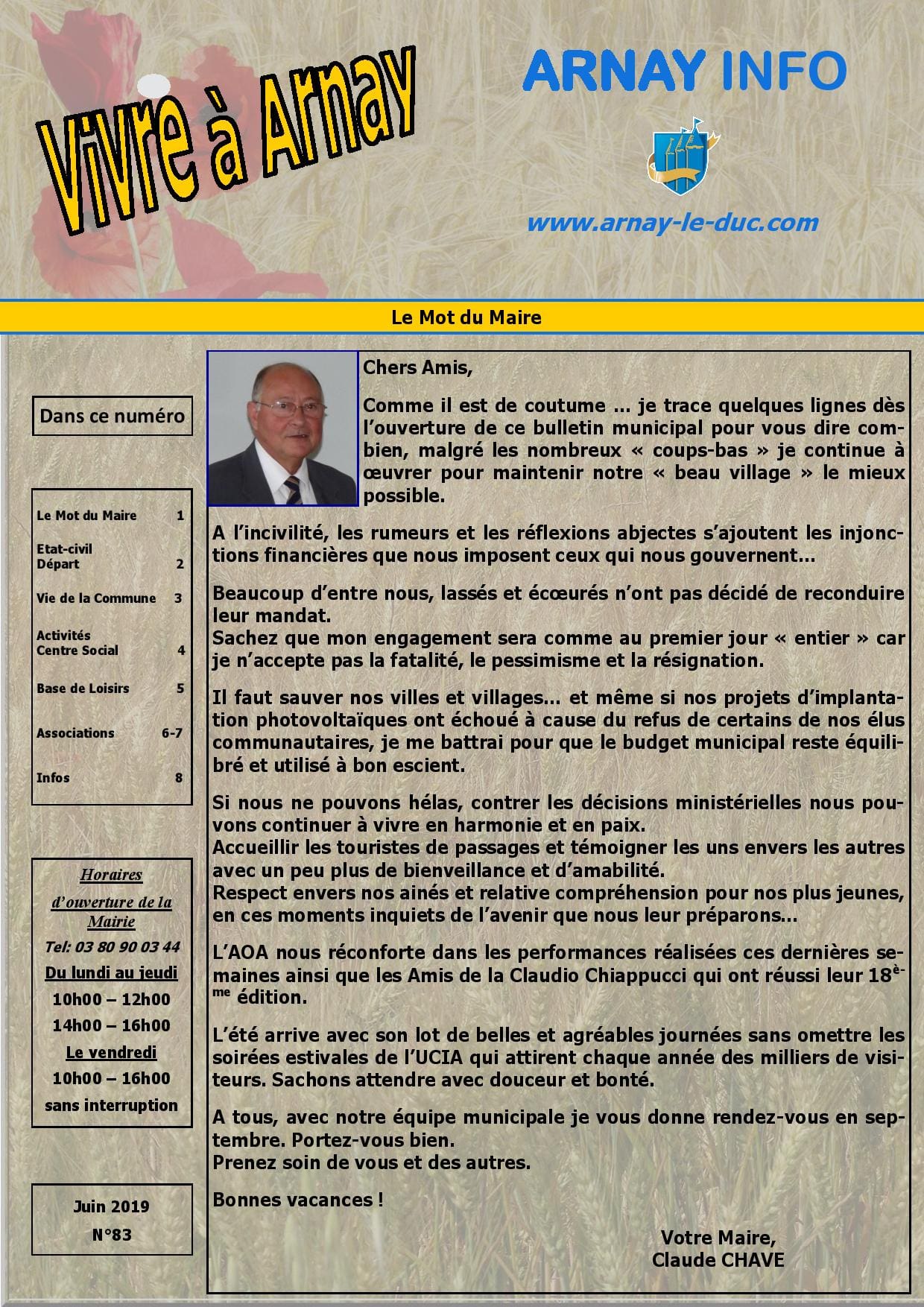 Bulletin municipal juin 2019